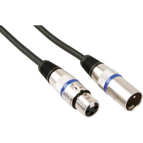 Cable Professionnel Xlr, Xlr Male Vers Xlr Femelle (1m Noir)