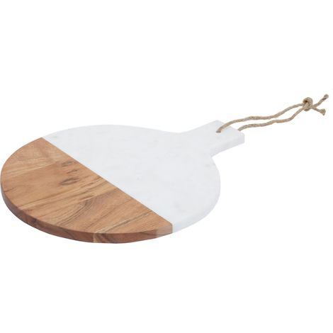 Premier Housewares Monzaro Large Marble And Acacia Wood Paddle Board (1/4)