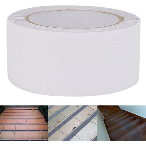 Bande antidérapante en caoutchouc PEVA/PU pour sols et escaliers, résistante à l'abrasion, 5 m (transparente) (1/5)