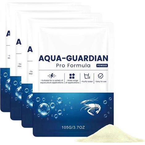 Poudre de Soin Aquatique,Formule pour Bassin, pour Bassin et Aquarium, Support d'entretien de l'eau Facile à mélanger, Traitement de l'eau de Bassin Facile à Entretenir (1/5)