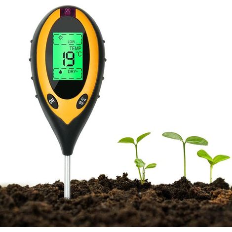 Medidor de pH y humedad del suelo para plantas,Medidor de suelo 4 en 1,Medidor de humedad del suelo,Medidor de pH del suelo (1/5)