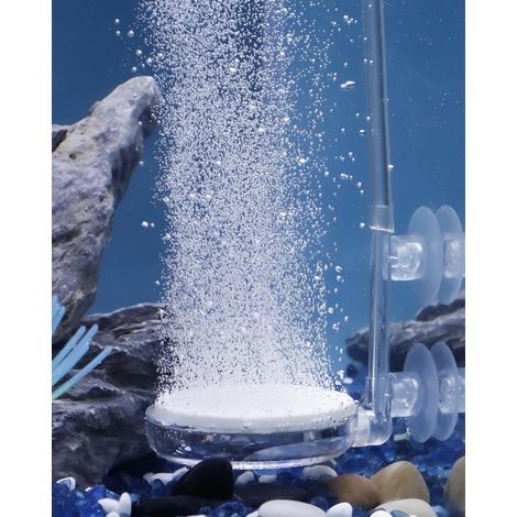 Disque De Pierre à Air pour Aquarium 6 cm Kit d'Outils pour Diffuseur De Microbulles avec Ventouse, Valve De Contrôle d'air Et Clapet Anti-Retour, Accessoires pour Pompes à Air Nano (1/5)