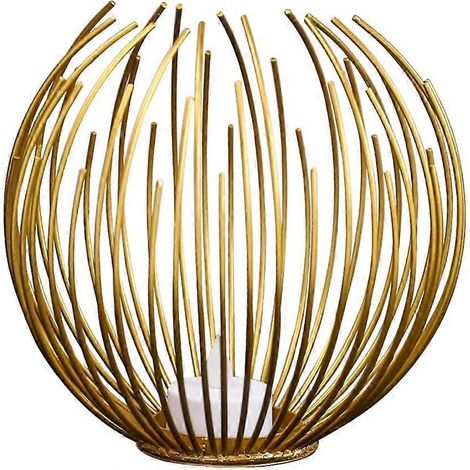 Kerzenständer im europäischen Stil, geometrischer Kerzenständer aus Eisen, handgefertigter Kerzenständer aus Metall, Kronleuchter
