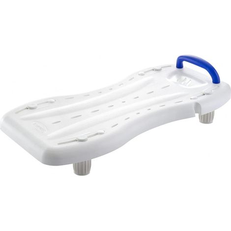 Planche de bain - 1 unité - Bois composite - Ergonomique avec poignée - Pour baignoire adulte - 69x33 cm