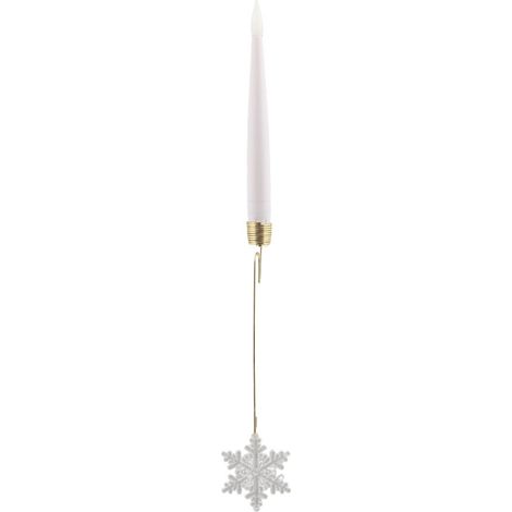 Bougies LED pour Sapin de Noël 12 Bougies Sans Flamme avec Pendules de Flocons (1/5)