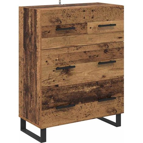 Sideboard Altholz 69,5 x 34 x 90 cm Verbundholz und Eisen vidaXL