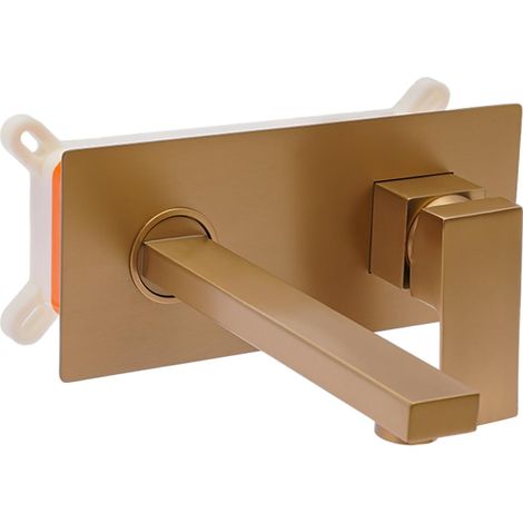 Rubinetto per lavabo, rubinetto da incasso a 2 fori, rubinetto per lavabo a parete, miscelatore monocomando per bidet, miscelatore a parete G1/2, rubinetteria per bagno (oro)