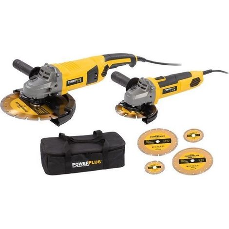 Pack 2 ébavureuses 115mm 750w + 230mm 2000w powx06250 powerp (1/5)
