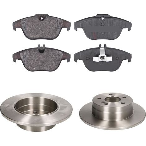 KIT FRENI POSTERIORI compatibile con MERCEDES-BENZ CLASSE C (W204) - DISCHI + PASTIGLIE OEM: P 50 068 , P 50 068X / 17756 , 17757 /SOSTITUZIONE DIRETTA/BASSA POLVERE/SILENZIOSO