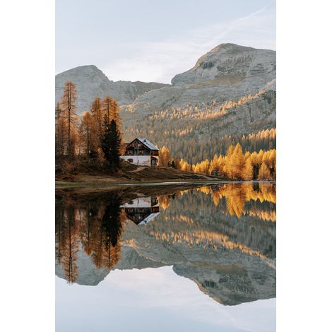 Tableau sur toile lac Fedare 30x45 cm - Impression sur Toile Murale Décorative - Image imprimée en HD sur Toile - Toile sur Châssis en Bois FSC - Fabriqué en France (1/5)