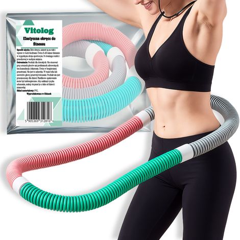 GEWICHTETES HULA-HOP-FITNESSRAD ZUR ABNEHMEN, FALTBARE FITNESS, SMART-MASSAGE