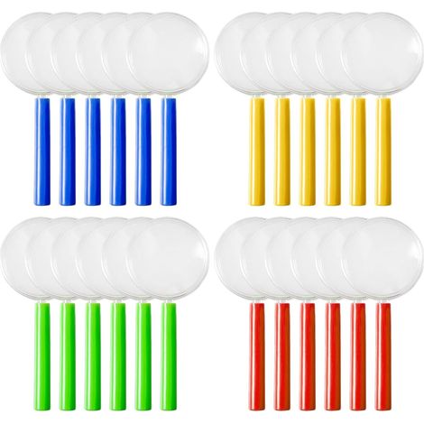 CCYKXASet of 24 magnifying glasses for children, mini magnifying glasses for little explorers in 4 colors, ideal for detective sets and medical detectives (1/5)
