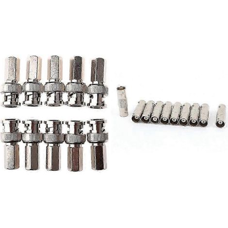 Connecteur coaxial BNC mâle à visser 20 broches pour vidéosurveillance RG59 (1/5)