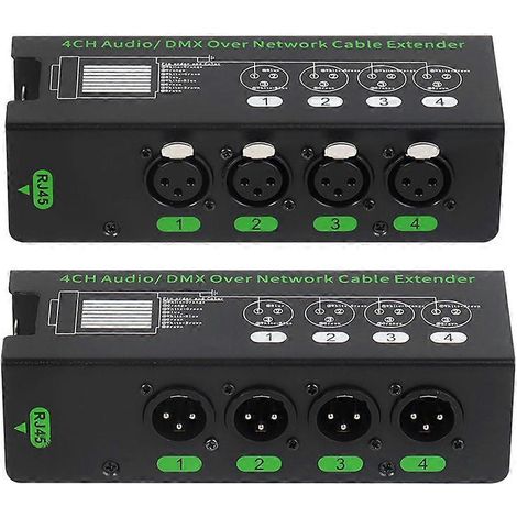 1 paire de rallonges de câble audio/DMX sur réseau 4 canaux 3 broches DMX512, adaptateur XLR vers RJ45 (1 mâle + 1 femelle) (1/5)