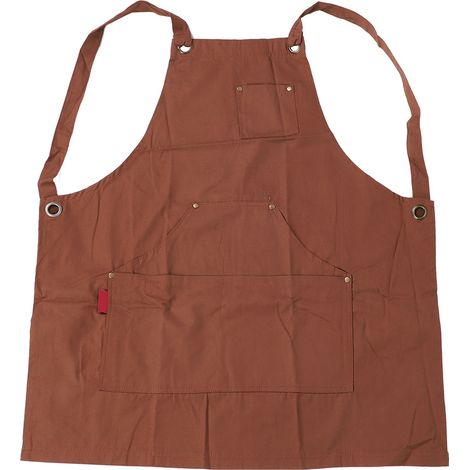Tablier de cuisine en denim de coton résistant à l'huile et aux flammes, avec sangles robustes (1/5)
