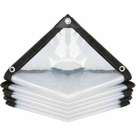 Bâche Transparente imperméable avec œillets 1.5 x 1.5 m Film antigel pour Plantes Fleurs succulentes Film d'isolation Contre Le Froid pour Jardin et Serre Fermes Pluie (1/4)