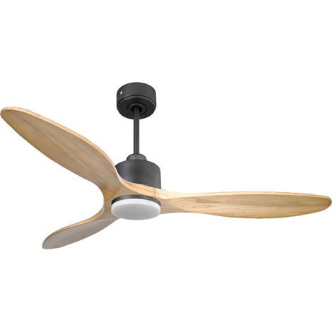 Ventilatore da soffitto Reversibile Termostato Dimmabile Wifi Motore CC Tetti inclinati Telecomando Luce a tre toni Hypersilence Memoria PURLINE SalamisD132C03LED65260