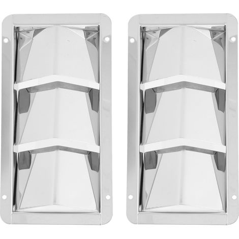 Grille d'aération marine 3 fentes 210x110mm rectangulaire, bouche d'air en acier inoxydable 304 universelle pour bateaux (1/5)