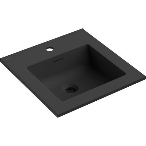 Mexen Otis lavabo incassato nel piano 46 x 46,5 cm, nero opaco - 25184571 (1/3)