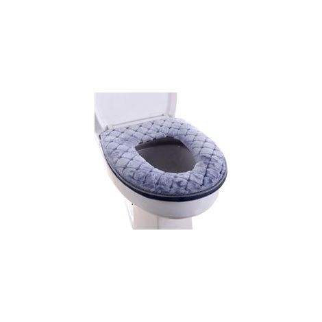 Coussin de siège de toilette en peluche rouge (1 pièce) (1/5)