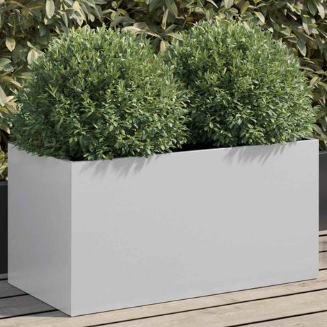 Pflanzkübel Silbern 62x30x29 cm Verzinkter Stahl