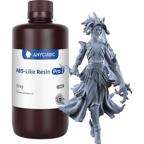 3D-Harz, schnelle UV-Härtung, hohe Präzision, ABS Pro2 Grau – 5 kg (1/2)