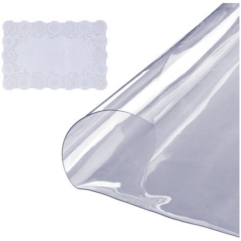 Nappe Ronde Transparente 123 cm Film de Table Transparent en PVC (1/5)