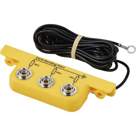 TRU COMPONENTS TC-12277208 Fiche mâle de mise à la terre 3x 10 mm, forme coudée avec câble 1 pc(s) (1/4)
