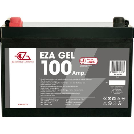 Batterie Auxiliaire Gel 100ah - Eza (1/2)