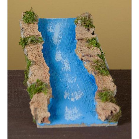 TRATTO FIUME 16X7X1CM ACCESSORI SCENARI PRESEPE