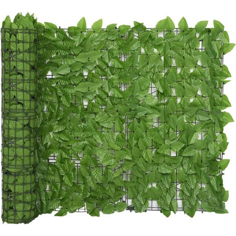 Paravento per balcone protezione privacy paravento con foglie 300 x 100 cm verde 020009994
