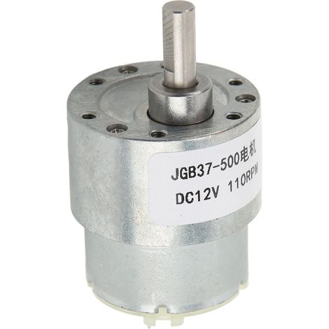 Moteur à engrenages DC 12V 110 tr/min, réducteur à vis sans fin autobloquant, motoréducteur pour machines et automatismes. (1/5)