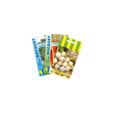 Lot d’Oignons et assortiment de légumes (3 sachets de graines à semer) - 9g