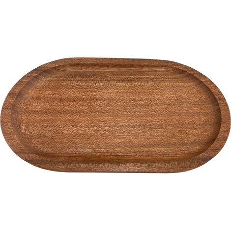 Plateau bois naturel ovale – coiffeuse/salle de bain – maison/hôtel/restaurant – décoration organique (1/5)