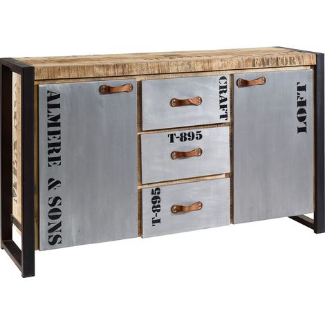Sideboard Mango 145x40x85 natur bedruckt FACTORY 132 (1/3)