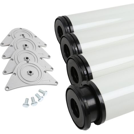 4er Set Tischbeine Möbelfüsseø 80mm in Weiß Höhe 870mm Tischstütze aus Metall (1/2)