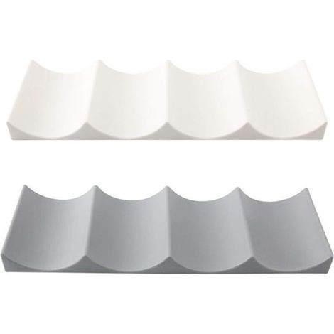 Porte Bouteille Vin, 2 Pièces Range Bouteille Frigo, Rangement Bouteille Frigo, Support Bouteille Vin, Étagère à Vin en Plastique Jusqu’à 8 Bouteilles, pour Armoire de Cuisine, Frigo (1/5)