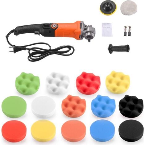 Elektrische Handpoliermaschine mit 1200 W, 6 Geschwindigkeitsstufen und 100-mm-Scheibe, für Autos und Möbel