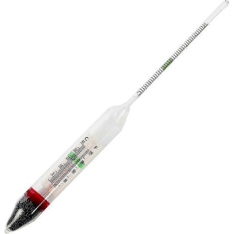 Hydromètre en verre pour aquarium avec thermomètre. testeur de salinité pour coraux mous récifaux (1/4)