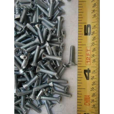 Vis à tête plate à filetage formable n° 440 x 1/2 pouce, acier zingué, paquet en vrac de 100 (1/3)
