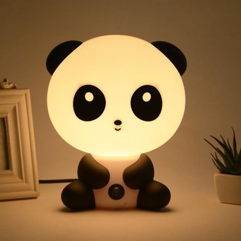 Lampe de couchage de nuit Chambre de bébé Panda Cartoon Light Lampe de lit pour enfants - Connecteur UE