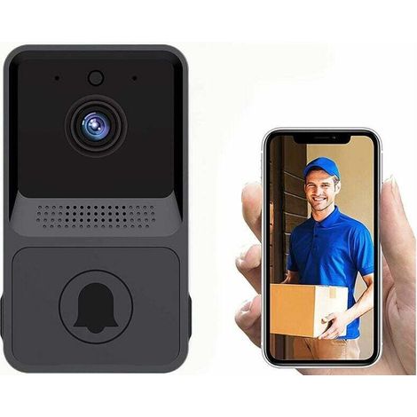 Kabellose Video-Türklingel, kompatible Smart-Türklingel funktioniert mit, verbindet sich drahtlos mit der Türklingel, 1080p-Kamera mit Akku, Zwei-Wege-Audio