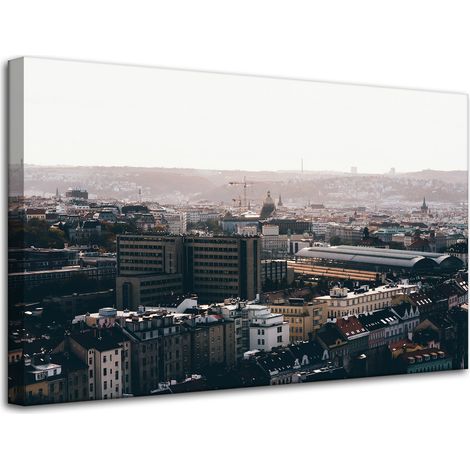 Cuadro sobre lienzo Arquitectura Vista de la ciudad 80x50 cm Vista aérea
