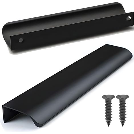 Tirador para muebles de cocina, cajones, borde, negro 130 (1/5)