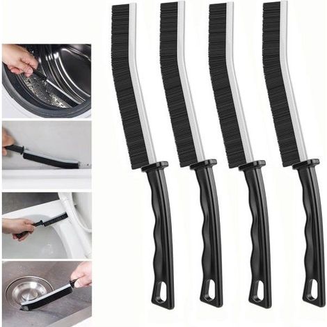 Lot de 4 brosses de nettoyage pour joints de salle de bain, brosses pour joints de carrelage, brosses rigides