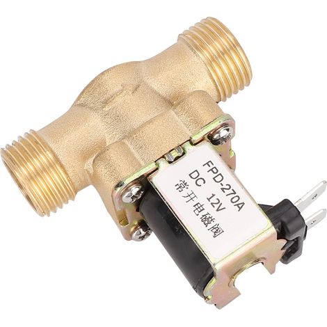 G1/2" Normalerweise offener elektromagnetischer Messing-Magnetventil-Wassereinlassschalter (DC12V) (1/5)
