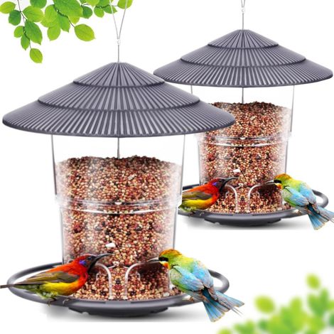 2er Vogelfutterhaus wetterfest, faltbar, für Balkon & Garten