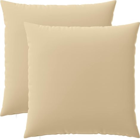 vidaXL Funda de almohada 2 pcs HEERLEN Beige 60 x 60 cm Poliéster (1/2)