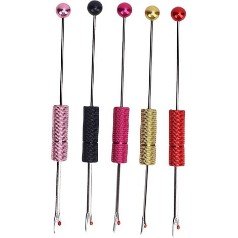 5 pièces découseur, dissolvant de fil à coudre, sélecteur de points pour projets de broderie et d'artisanat, rose rouge or noir rosé (1/5)