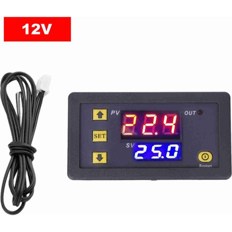 Module thermostat 3230 contrôleur de température numérique afficheur LED régulateur chauffage refroidissement interrupteur panneau mini (1/2)